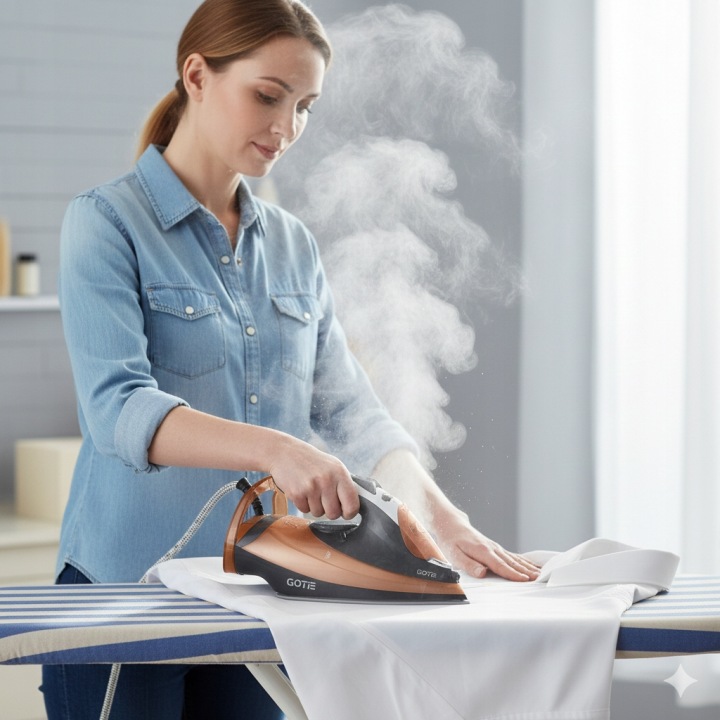 Żelazko parowe GOTIE GZE-3000 Bardzo Mocne 3000 W Ceramiczna stopa Strażak