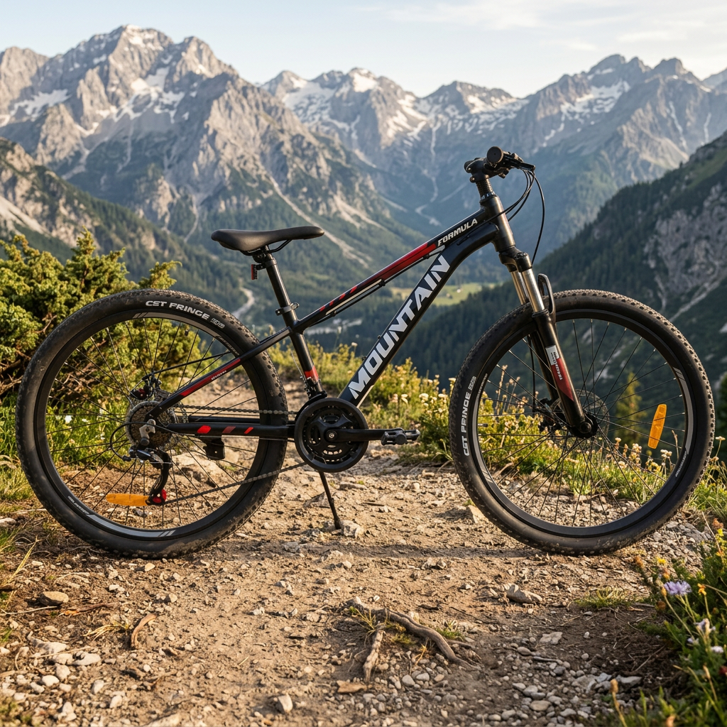 ROWER GÓRSKI MOUNTAIN MTB 24 CALI ALUMINIOWY CZARNO CZERWONY