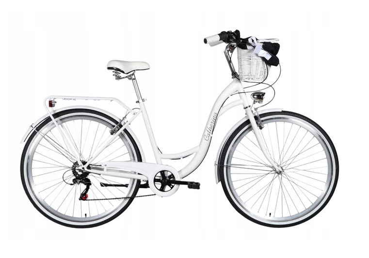 ROWER DAMSKI BIAŁY MIEJSKI CATHERINA  26 SHIMANO  DAMKA KOSZ + WKŁAD GRATIS