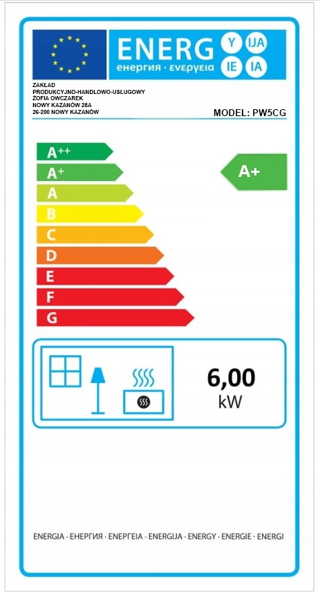 PIEC kominek STALOWY Z SZAMOTEM 6 kW PW5C EKO SATURN