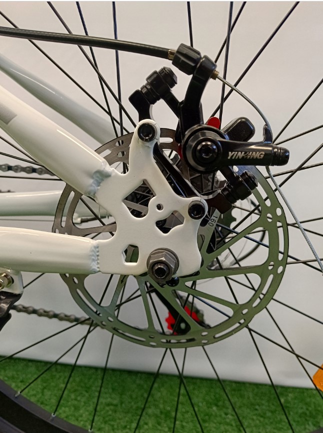 ROWER GÓRSKI MOUNTAIN MTB 24 CALI STALOWY BIAŁO NIEBIESKI