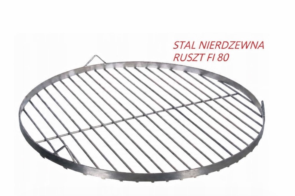 Ruszt nierdzewny okrągły do grilla średnica 80 cm