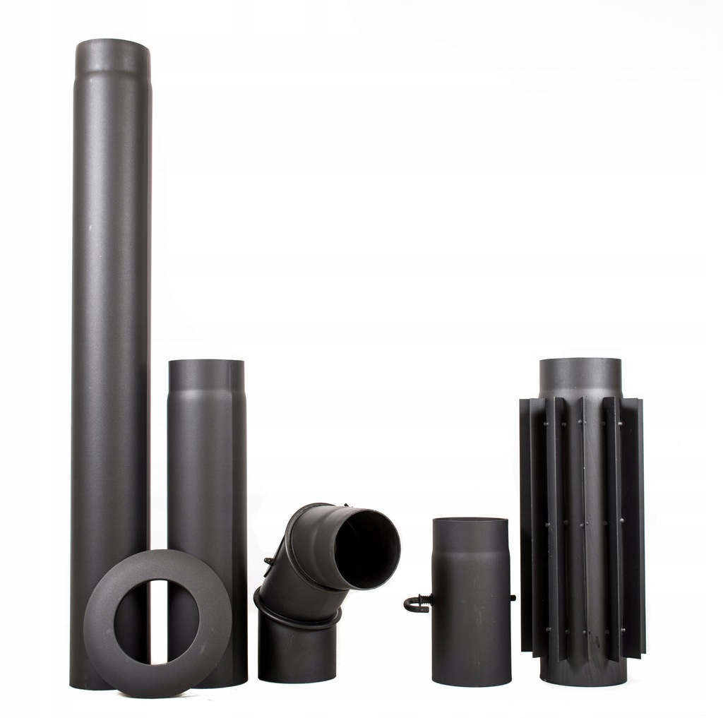 KOMINEK PIEC ŻELIWNY K7 +KOLANKO ROZETA RURA 1M RURA 0,5M FI 130 MM ZESTAW