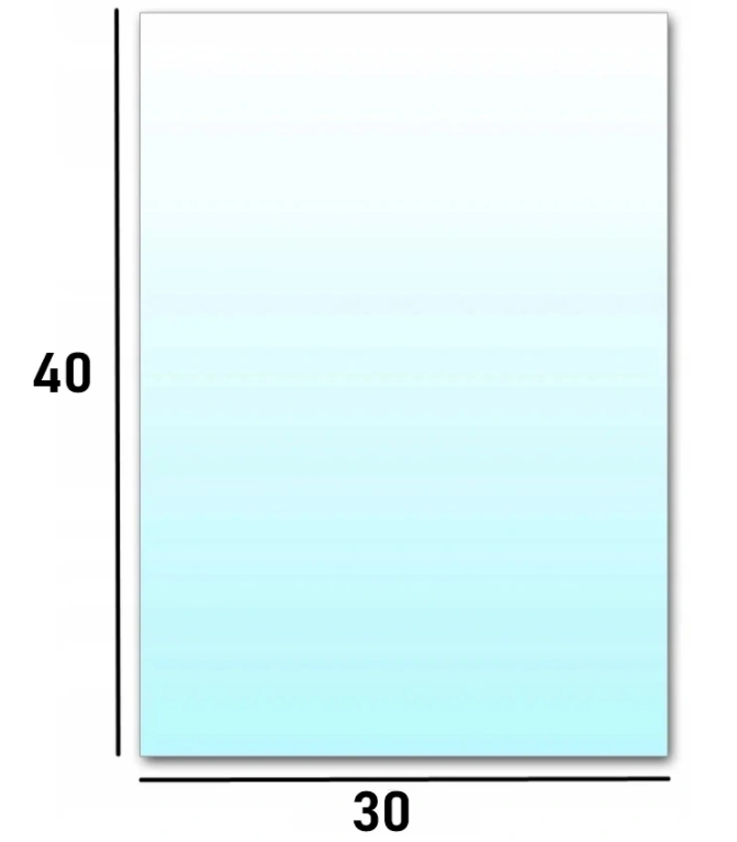 SZYBA OCHRONNA HARTOWANA 40X30 SZKŁO POD ZNICZ ZNICZÓWKA PODSTAWKA BIAŁA