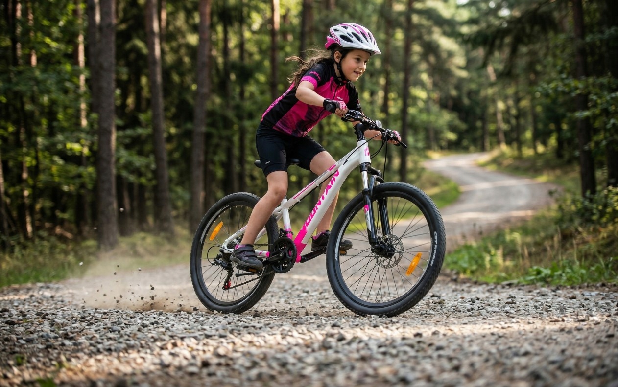 ROWER GÓRSKI  MOUNTAIN MTB 24 CALI NA KOMUNIĘ AMORTYZACJA HAMULCE TARCZOWE 130-145cm