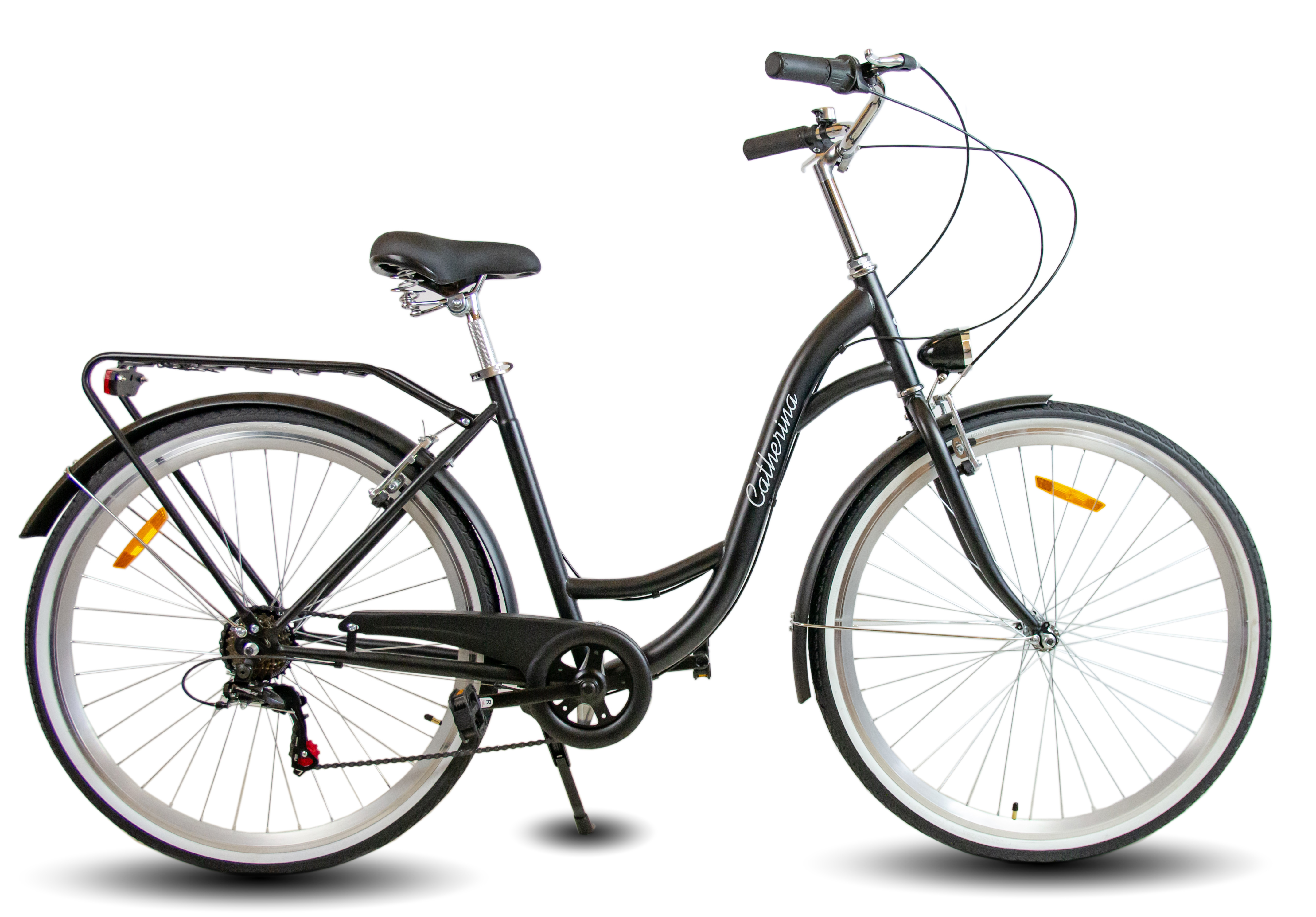 ROWER DAMSKI CZARNY MIEJSKI CATHERINA  28 SHIMANO DAMKA KOSZ + WKŁAD GRATIS