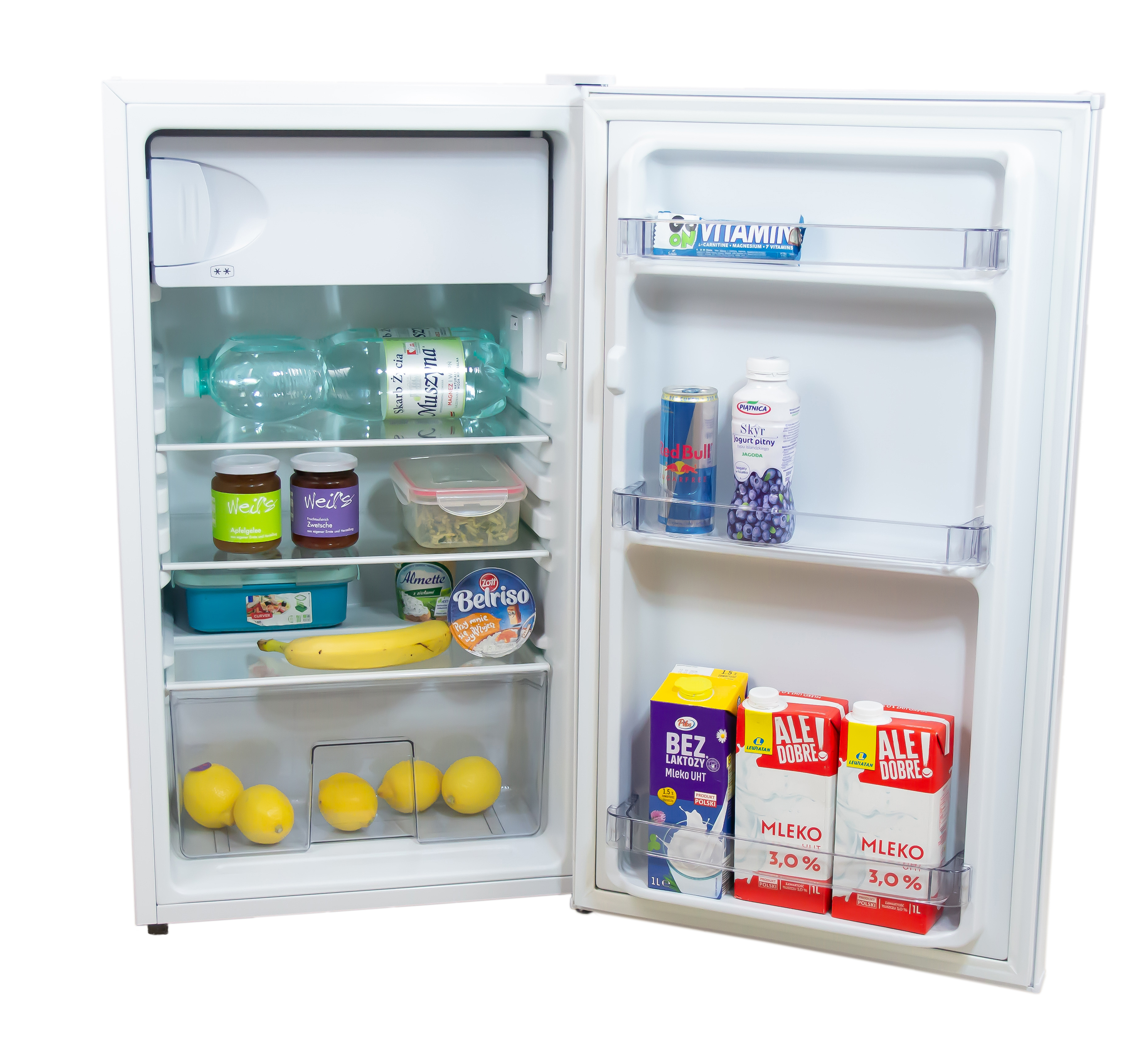 MAŁA LODÓWKA BIUROWA HOTELOWA MINIBAR CHŁODZIARKA PODBLATOWA 85cm biała