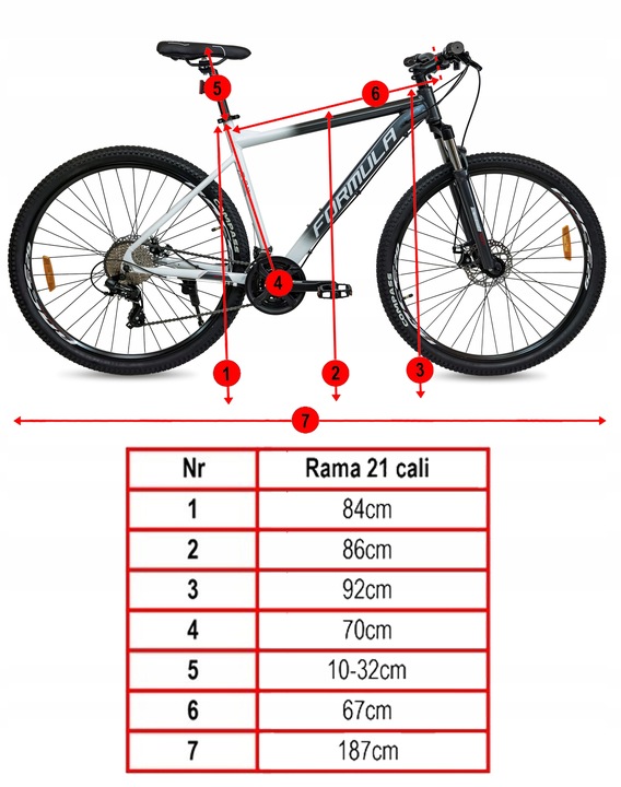 ROWER MTB GÓRSKI HURTEX FORMULA F-1 BIALO-CZARNY 29