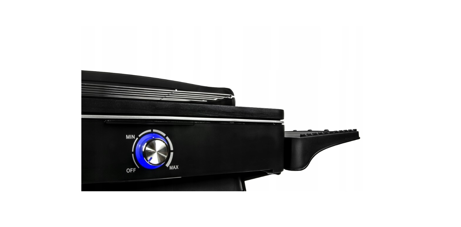 GRILL ELEKTRYCZNY 2W1 STOJĄCY STOŁOWY NA BLAT DUŻA MOC 2200W PŁYTA 50x25cm