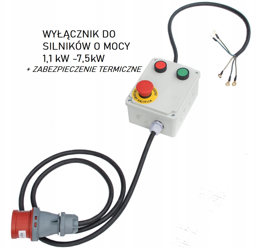 WŁĄCZNIK WYŁĄCZNIK DO SILNIKA SILNIKOWY Z TERMIKIEM 1,5-7,5kW 3faz 400V