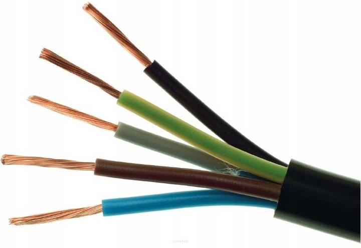 KABEL OWY 5x2,5 50MB PRZEDŁUŻACZ LINKA BUDOWLANY WARSZTATOWY GUMOWY LINKA