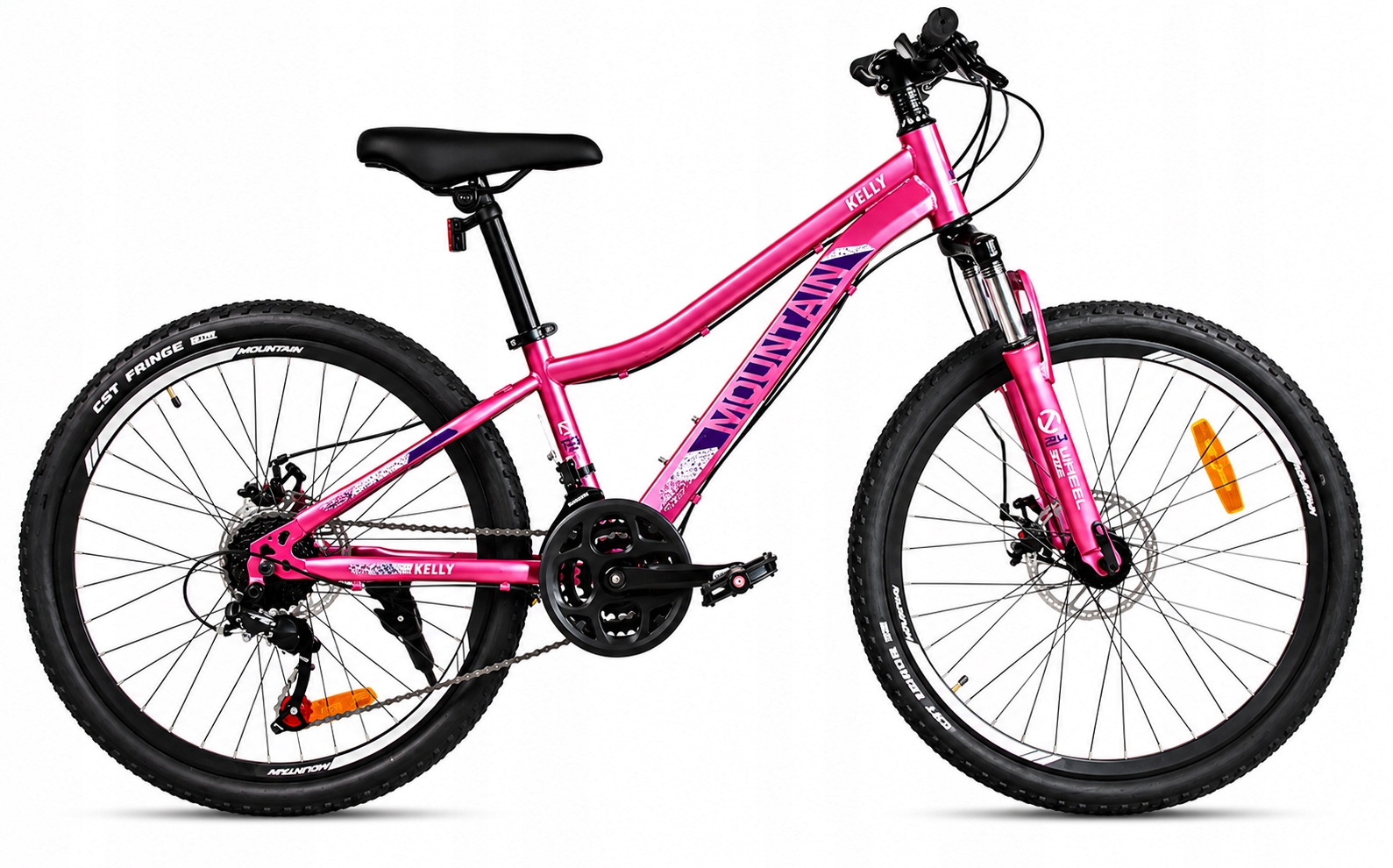 ROWER GÓRSKI MTB 24 CALI NA KOMUNIĘ AMORTYZACJA HAMULCE TARCZOWE 130-145cm