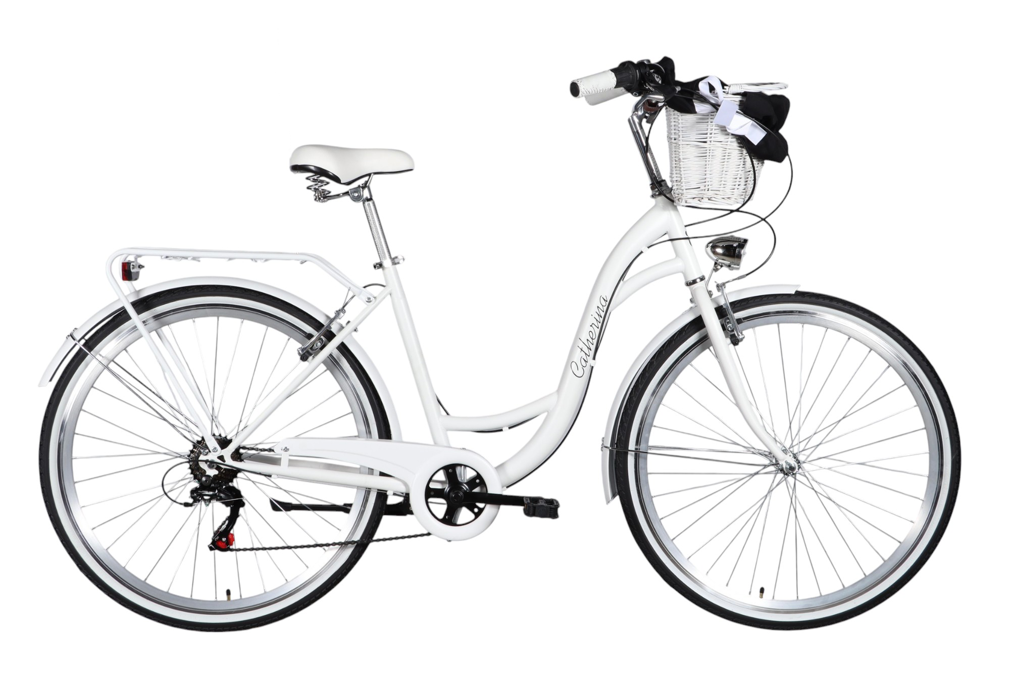 ROWER DAMSKI BIAŁY MIEJSKI CATHERINA  28 SHIMANO  DAMKA KOSZ + WKŁAD GRATIS