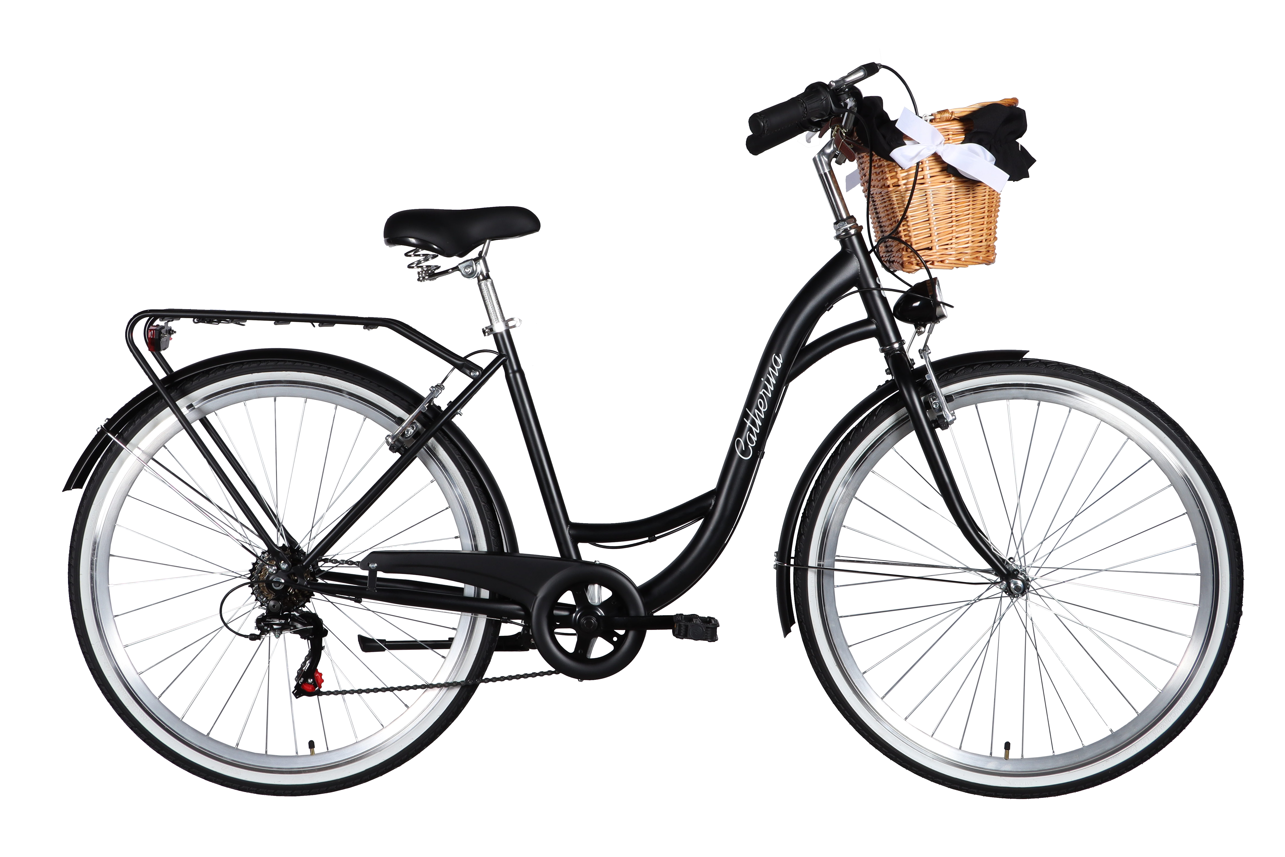 ROWER DAMSKI CZARNY MIEJSKI CATHERINA  28 SHIMANO DAMKA KOSZ + WKŁAD GRATIS