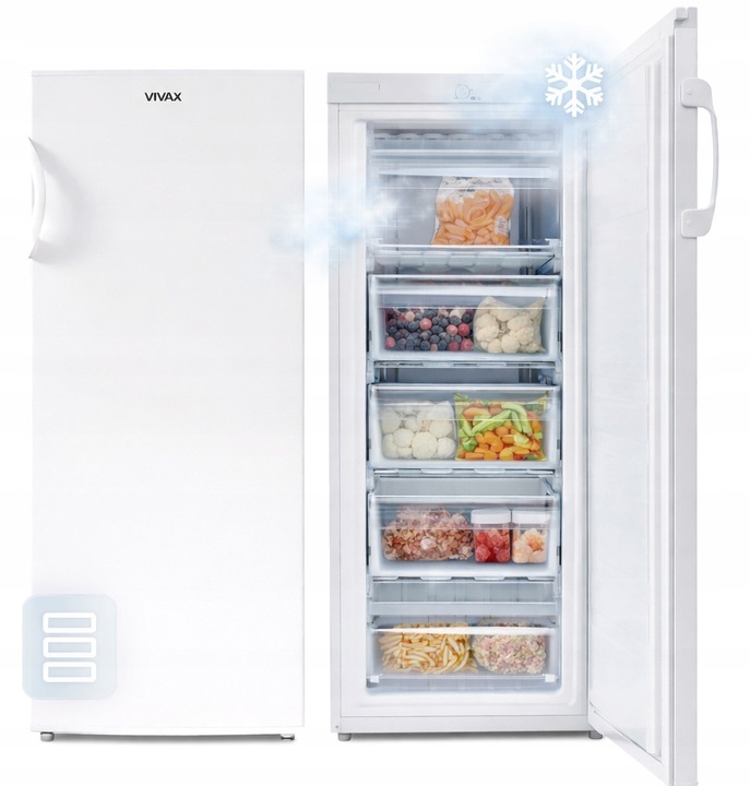 Zamrażarka Szufladowa VIVAX VF-157E W 157L 5 Szuflad 142cm