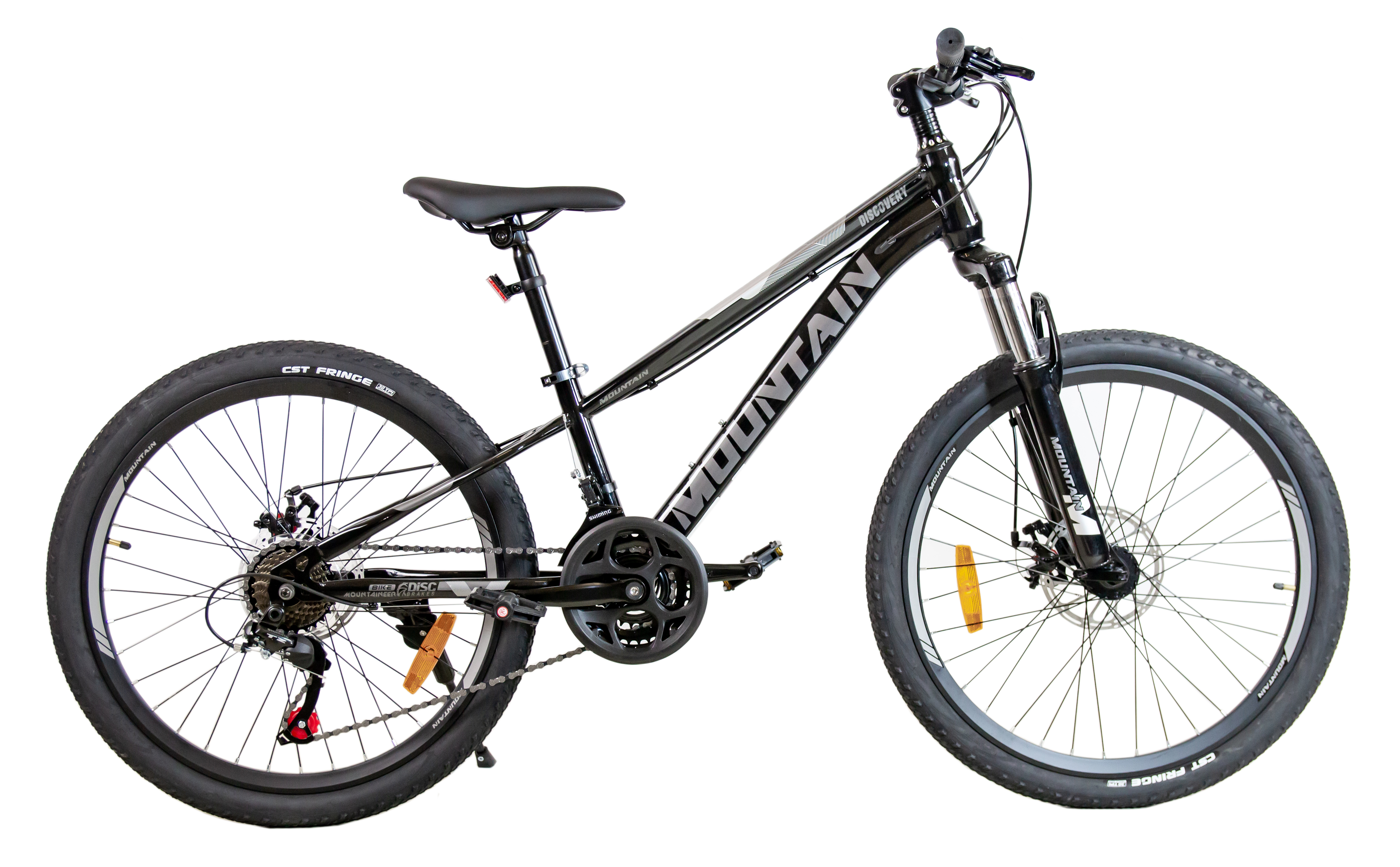 ROWER GÓRSKI MOUNTAIN MTB 24 CALI STALOWY CZARNO SZARY