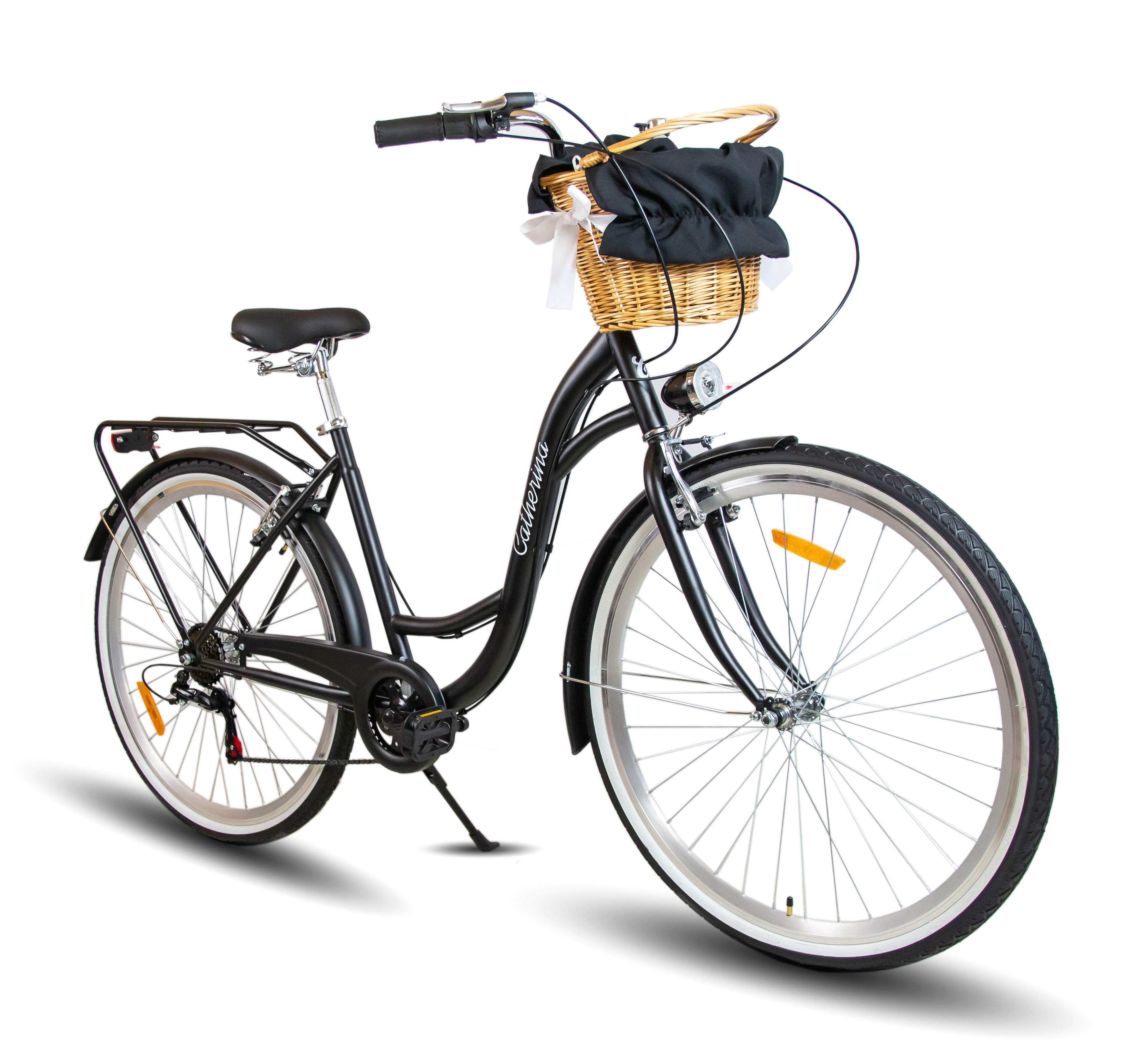 ROWER DAMSKI CZARNY MIEJSKI CATHERINA  28 SHIMANO DAMKA KOSZ + WKŁAD GRATIS