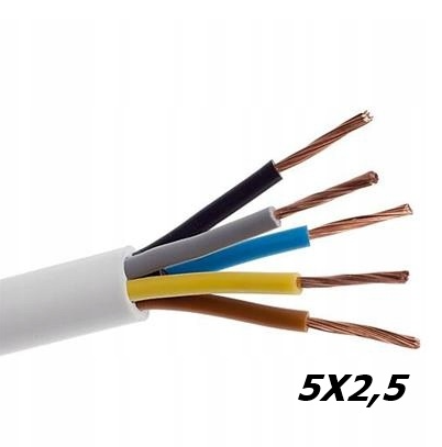 PRZEDŁUŻACZ SIŁOWY KABEL Z GNIAZDEM I WTYCZKĄ 20metrów 16A 5x2,5 OWY nowy!