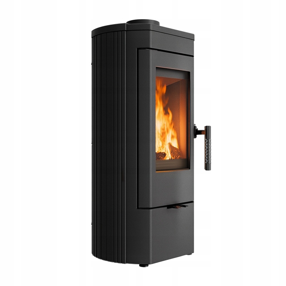 PIEC KOMINEK ŻELIWNY KRATKI K12 KOZA MOC 6kW WYLOT FI 130 WOLNOSTOJĄCY