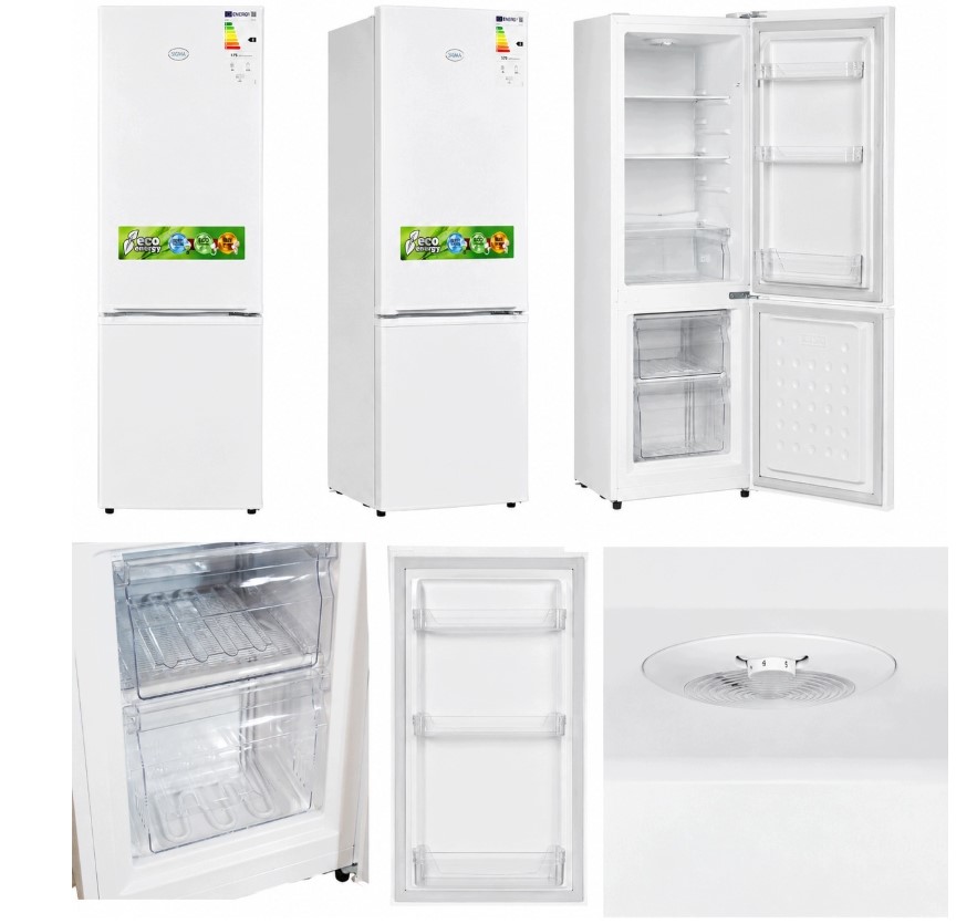 Lodówka Lodówko Zamrażarka Chłodziarka 146cm 162L Biała 41dB Low Frost