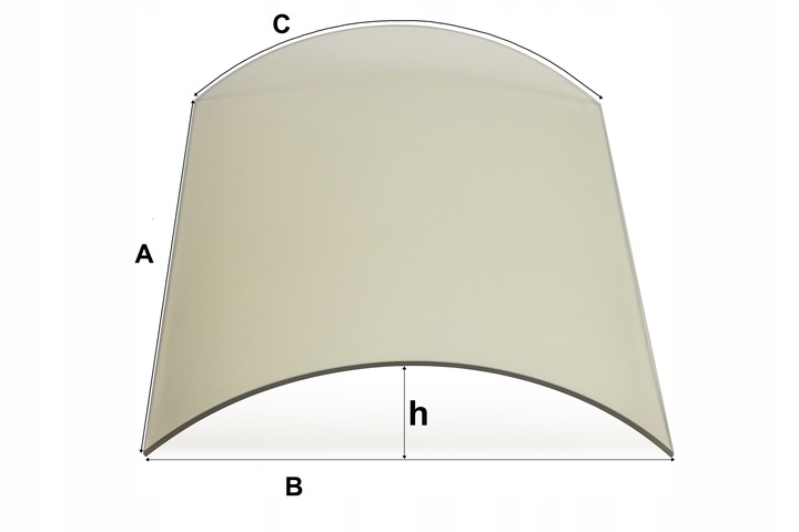 SZYBA GIĘTA PASUJE DO MODELI HARK 17, 29, 34, 35, 36, 44, 47, 52, 54, 58, 63, 64, 65, 69, 77, 88, 99, 702 PÓŁOKRĄGŁA