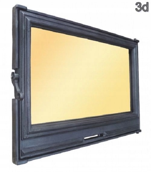 DRZWICZKI DRZWI ŻELIWNE MODEL SD1 DO KOMINKA PIECA KOMINKOWE SOLIDNE ŻELIWO