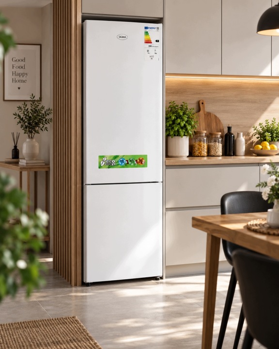 Lodówka Lodówko Zamrażarka Chłodziarka 178cm 263L Biała 41dB Low Frost