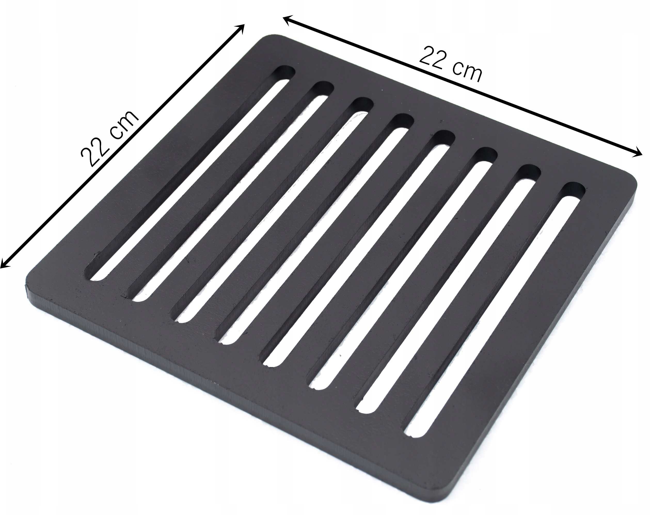 Ruszt stalowy do kominka typu SPARTHERM 22x22 cm - producent ALFA - grubość 12 mm