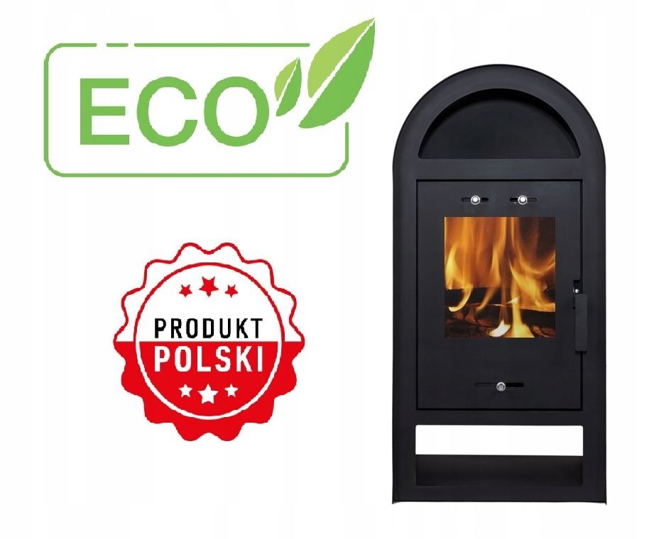 PIEC STALOWY HESTIA POLSKI PRODUKT ECO 7,5KW KOMINEK KOZA + AKCESORIA KOMINKOWE EKOPROJEKT