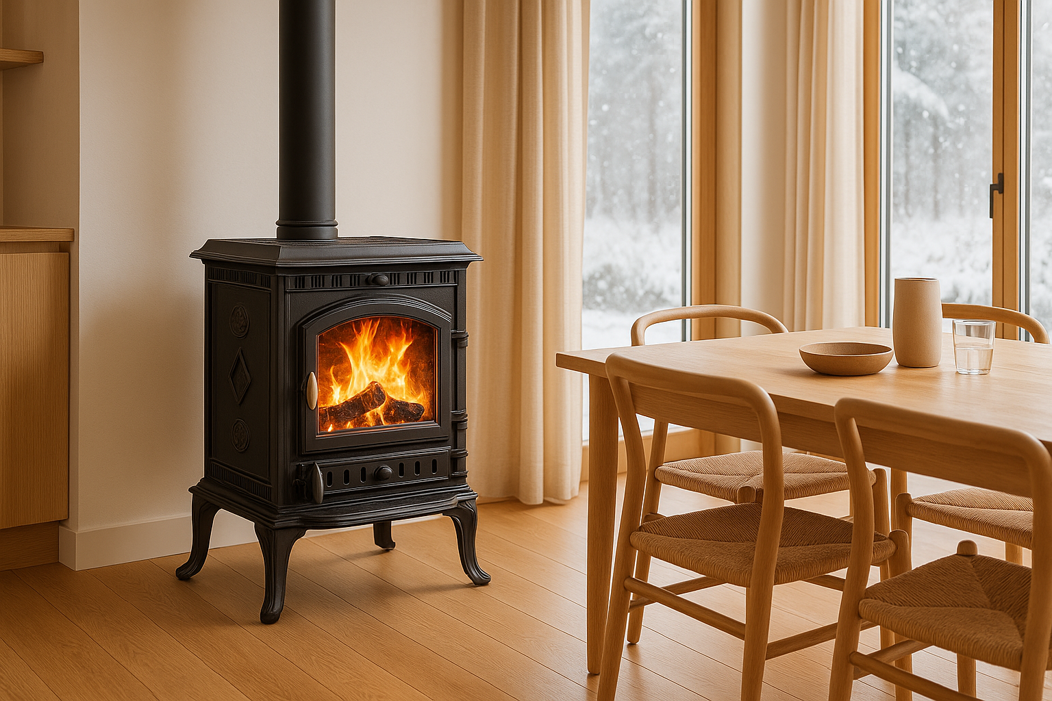 PIEC PIECYK WOLNOSTAJĄCY ŻELIWNY KOZA ATENA CZARNY 9kW +ZESTAW RUR FI 130MM