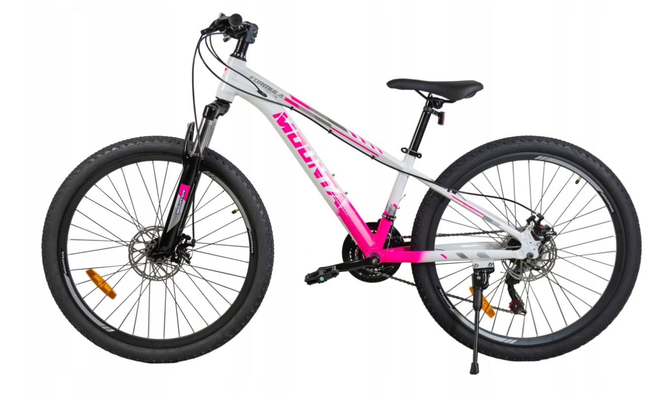 ROWER GÓRSKI  MOUNTAIN MTB 24 CALI NA KOMUNIĘ AMORTYZACJA HAMULCE TARCZOWE 130-145cm