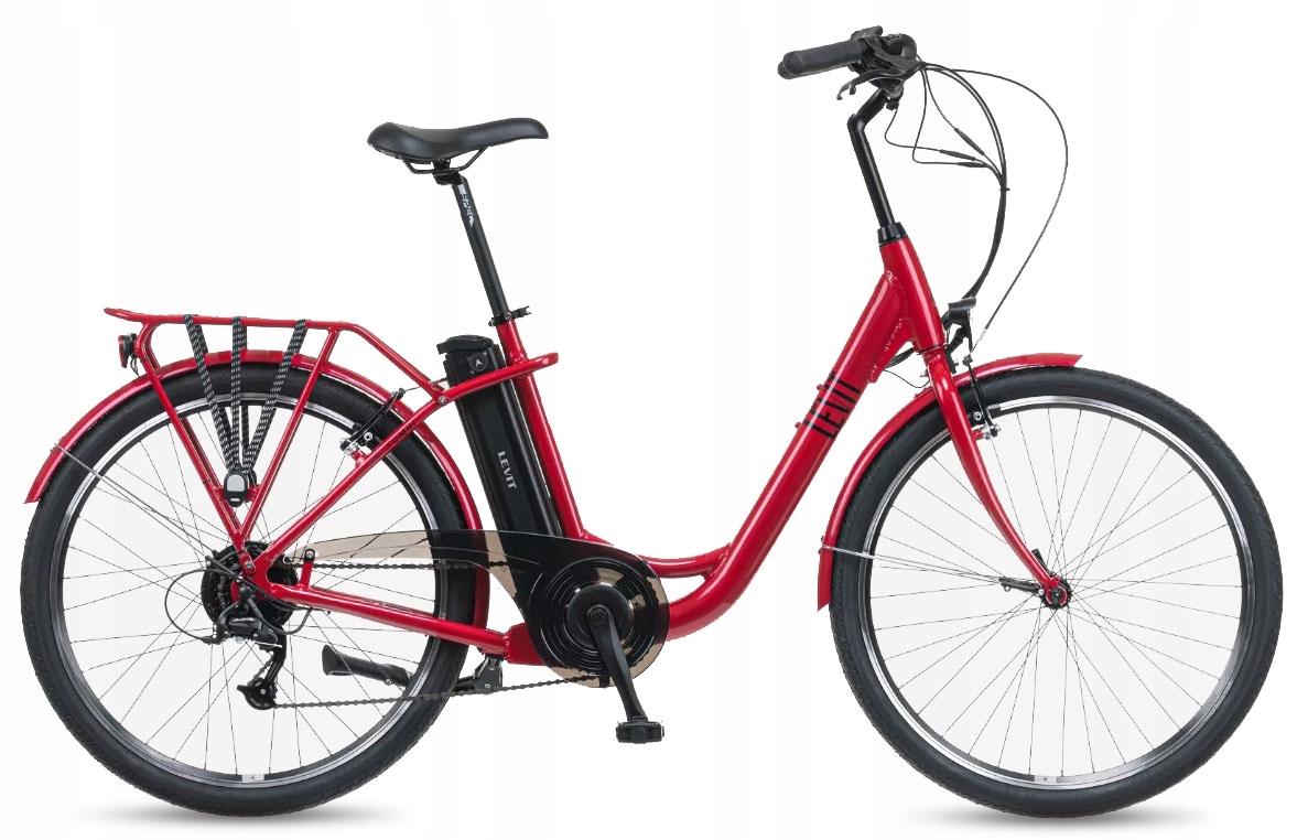 Rower elektryczny Hurtex E-bike Lady 26 red/black rama 18 cali aluminium koło 26 