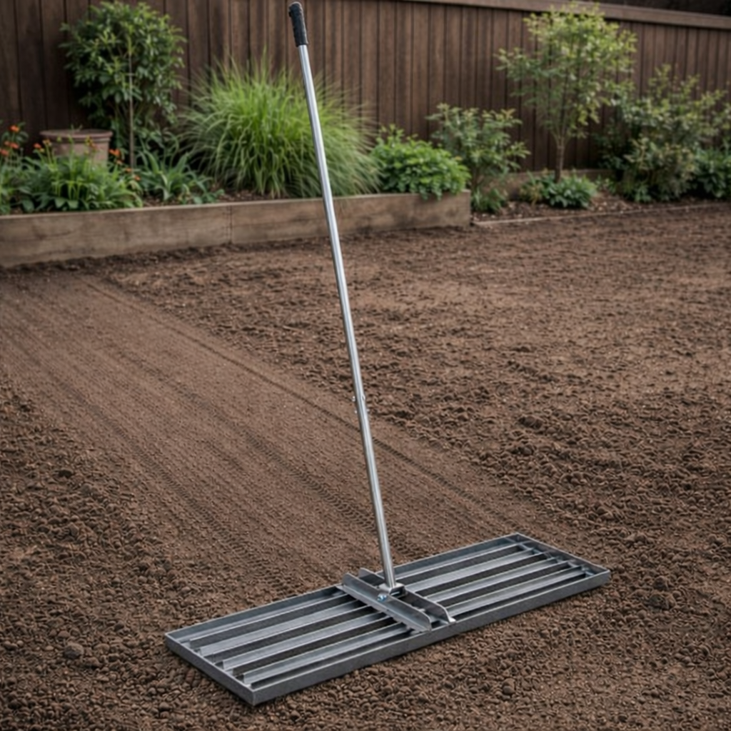 NIWELATOR TERENU RĘCZNY 100X30CM RÓWNIARKA DO TRAWNIKA ROZGNIATARKA GRABIE