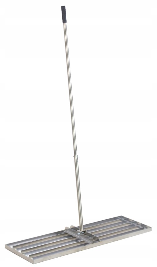 NIWELATOR TERENU RĘCZNY OGRODOWY NIERDZEWNY 100X30CM GRABIE RÓWNIARKA DO TRAWNIKA