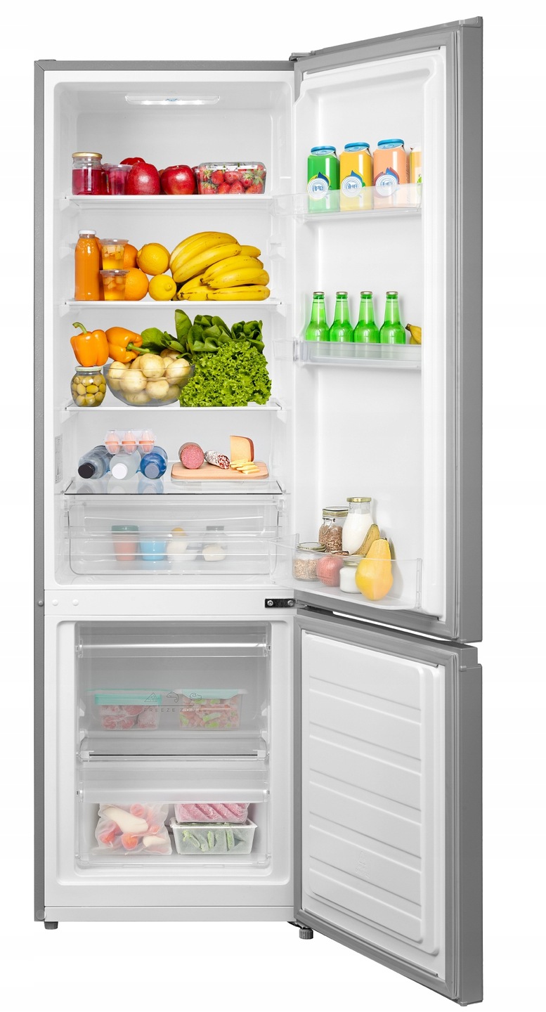 Lodówka Lodówko zamrażarka chłodziarka 180cm 262L Low Frost INOX 39dB