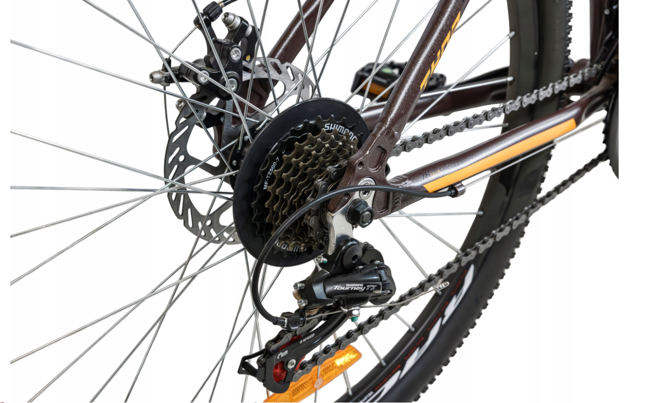 ROWER GÓRSKI MTB 26 CALI 21 BIEGÓW AMORTYZACJA HAMULCE TARCZOWE RAMA 18cali