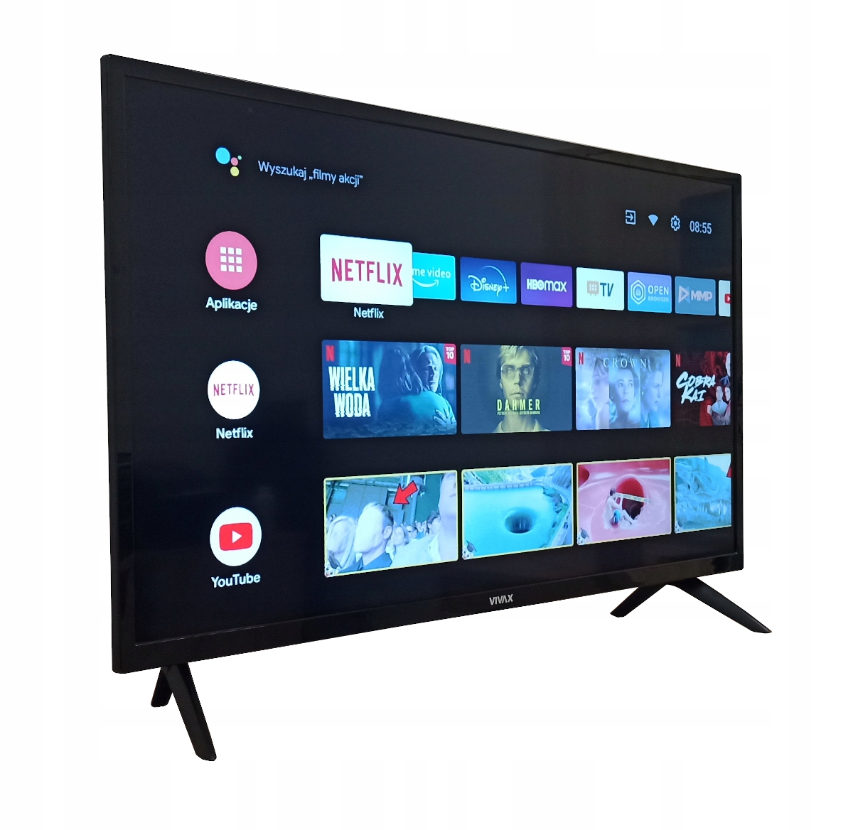 TELEWIZOR SMART TV LED 40 VIVAX 40LE20K DVBT2 PVR Android 11