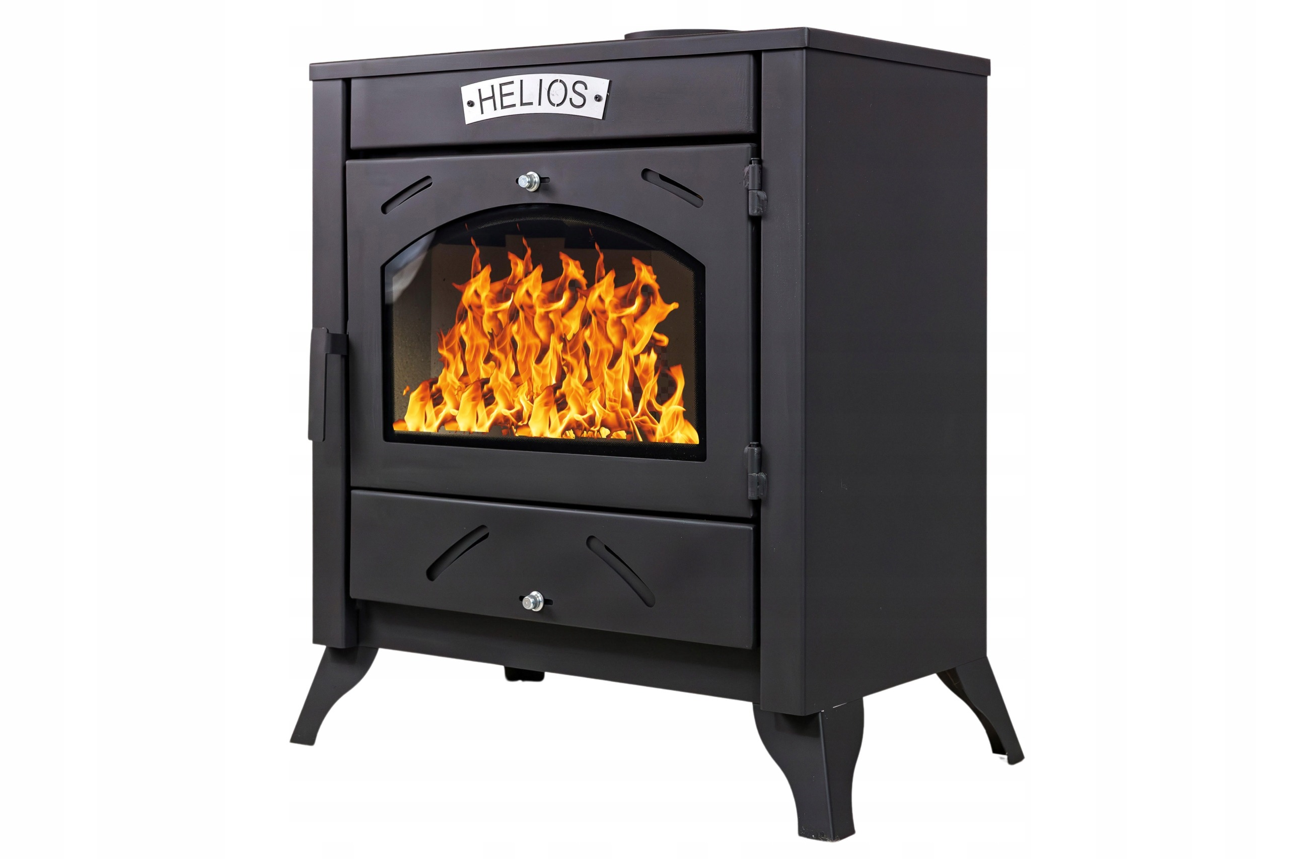 PIEC STALOWY PIECYK KOMINEK HELIOS + AKCESORIA PRZYŁĄCZENIOWE FI 150 ZESTAW