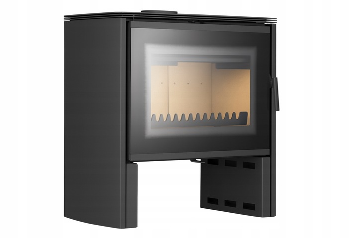 PIEC KOMINEK STALOWY KOZA NYKS Z SZYBĄ Z DEKOREM CERTYFIKAT EKO 8 kW