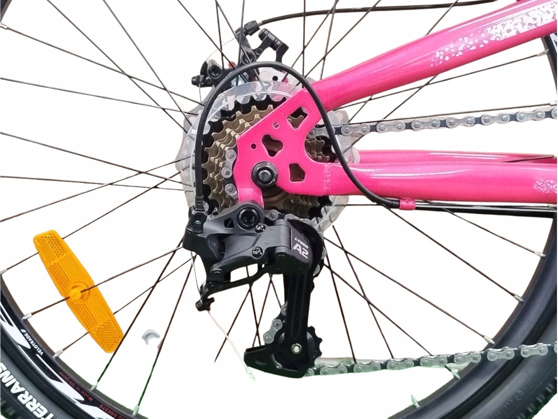 ROWER GÓRSKI MTB 24 CALI NA KOMUNIĘ AMORTYZACJA HAMULCE TARCZOWE 130-145cm