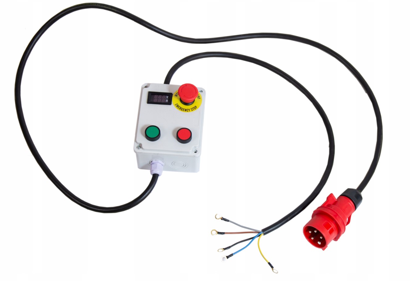 Wyłącznik do Silnika 3F 40A 400V z Amperomierzem | 5,5–18,5kW | Start/Stop