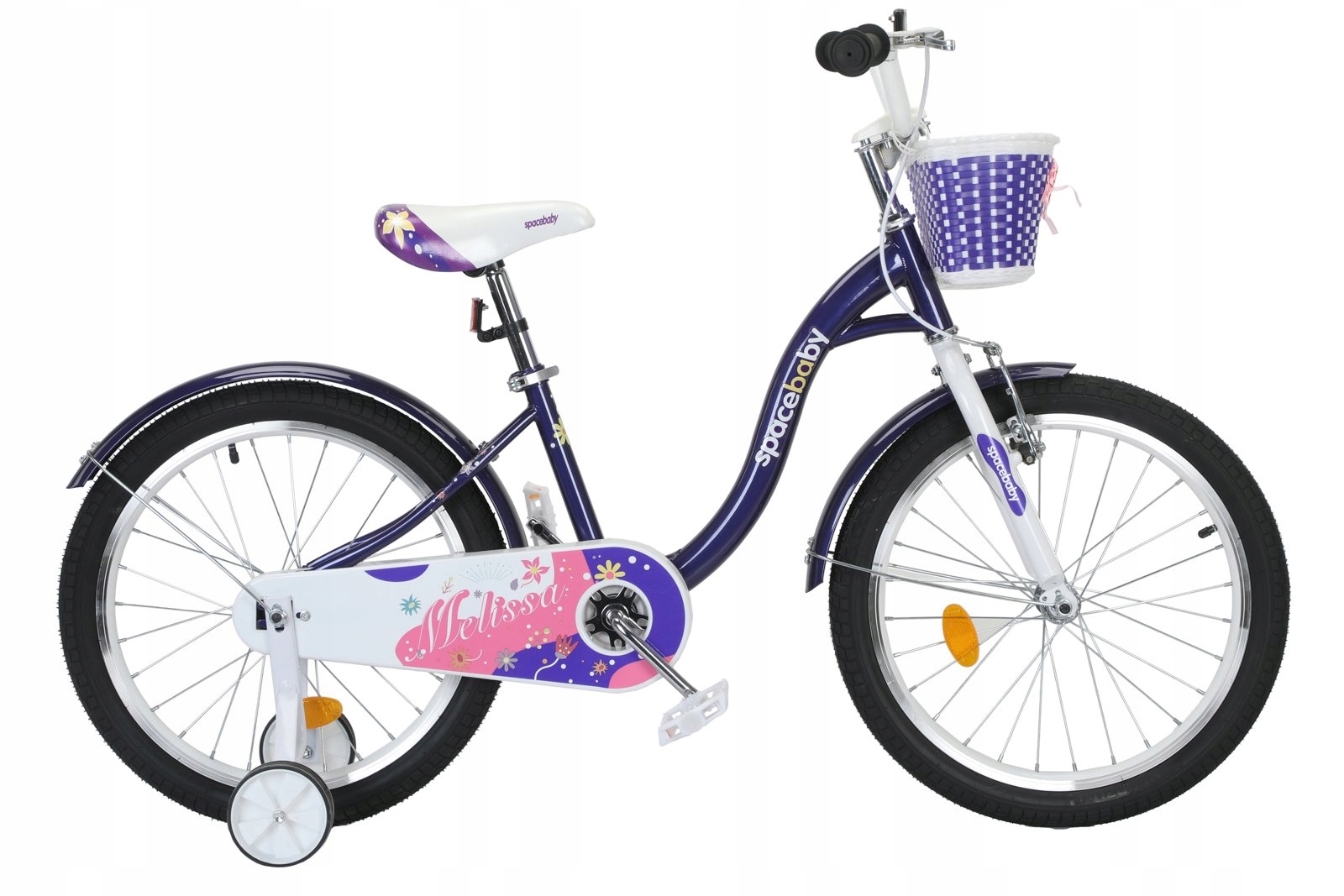 ROWER DZIECIĘCY SPACE MELISSA 20 CALI FIOLETOWY 122-135 NR 030