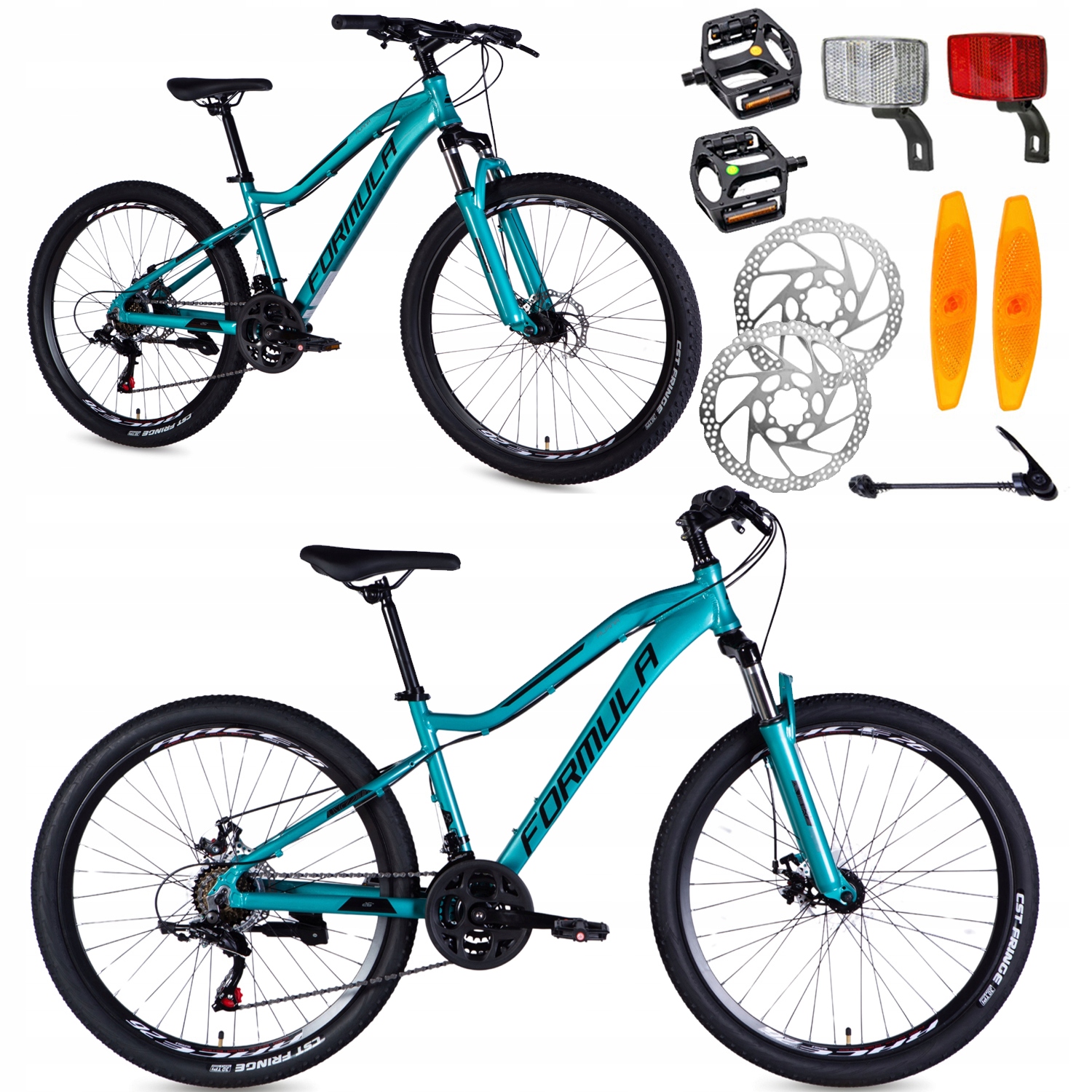 Rower Górski Damski Alpina 26 MTB ALU SHIMANO TURKUSOWA