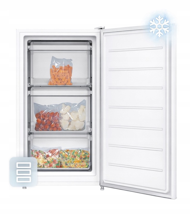 Zamrażarka szufladowa Vivax TTF-60E 3 szuflady pojemna 60L 85 cm