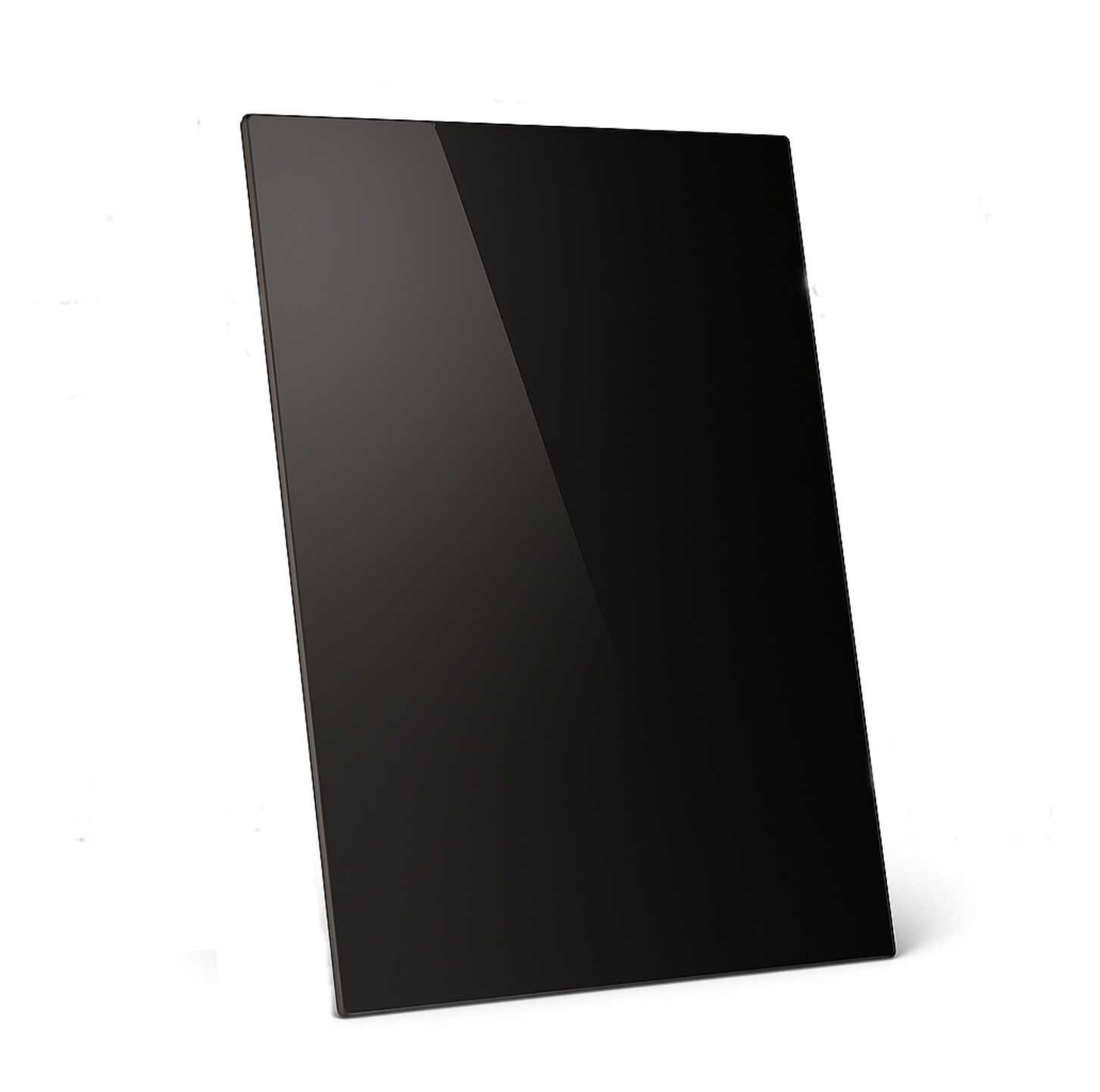 SZYBA HARTOWANA SZKŁO POD KOMINEK PODSTAWA POD PIEC 5MM CZARNA 80X60