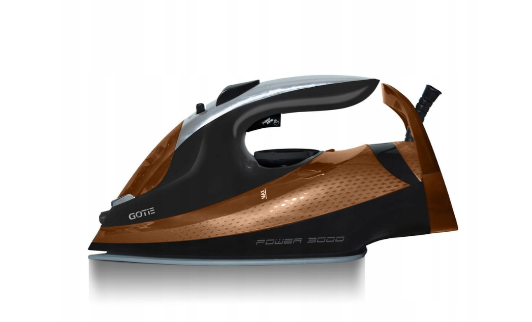 Żelazko parowe GOTIE GZE-3000 Bardzo Mocne 3000 W Ceramiczna stopa Strażak