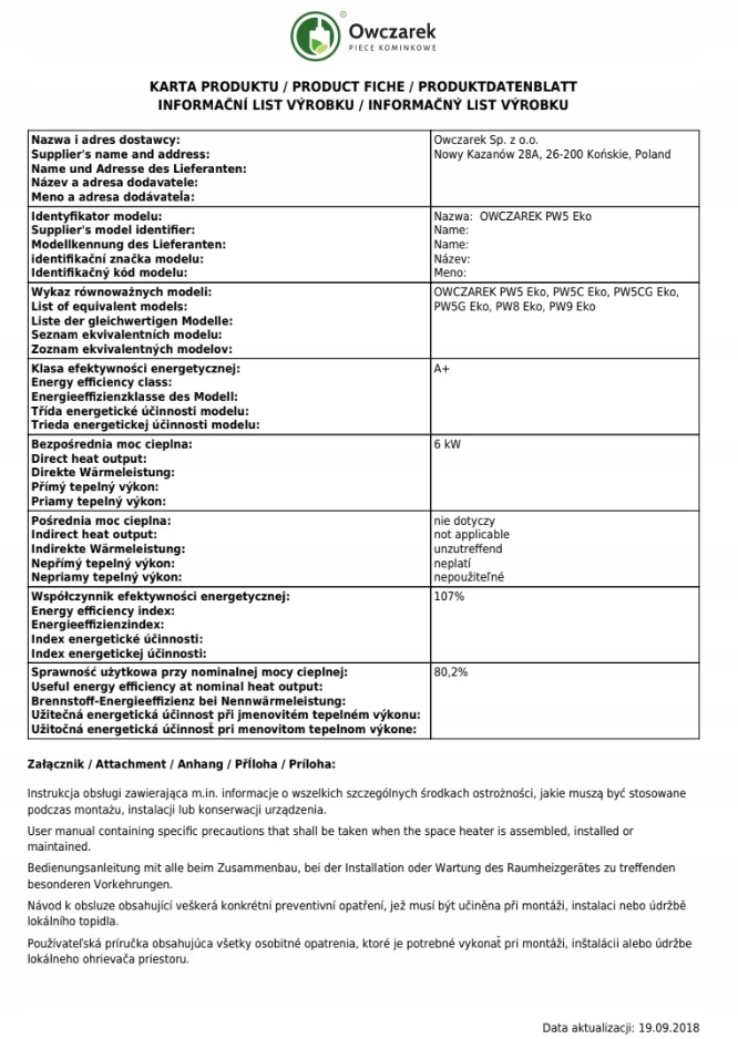 PIEC kominek STALOWY Z SZAMOTEM 6 kW PW5C EKO SATURN