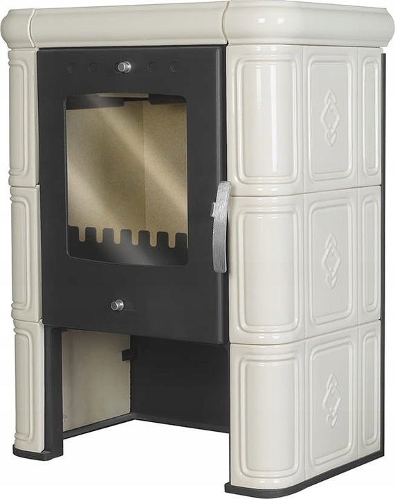 KOMINKEK KAFLOWY PIEC PIECYK KOZA KREMOWY 5,7 kW WOLNOSTOJĄCY CERTYFIKAT