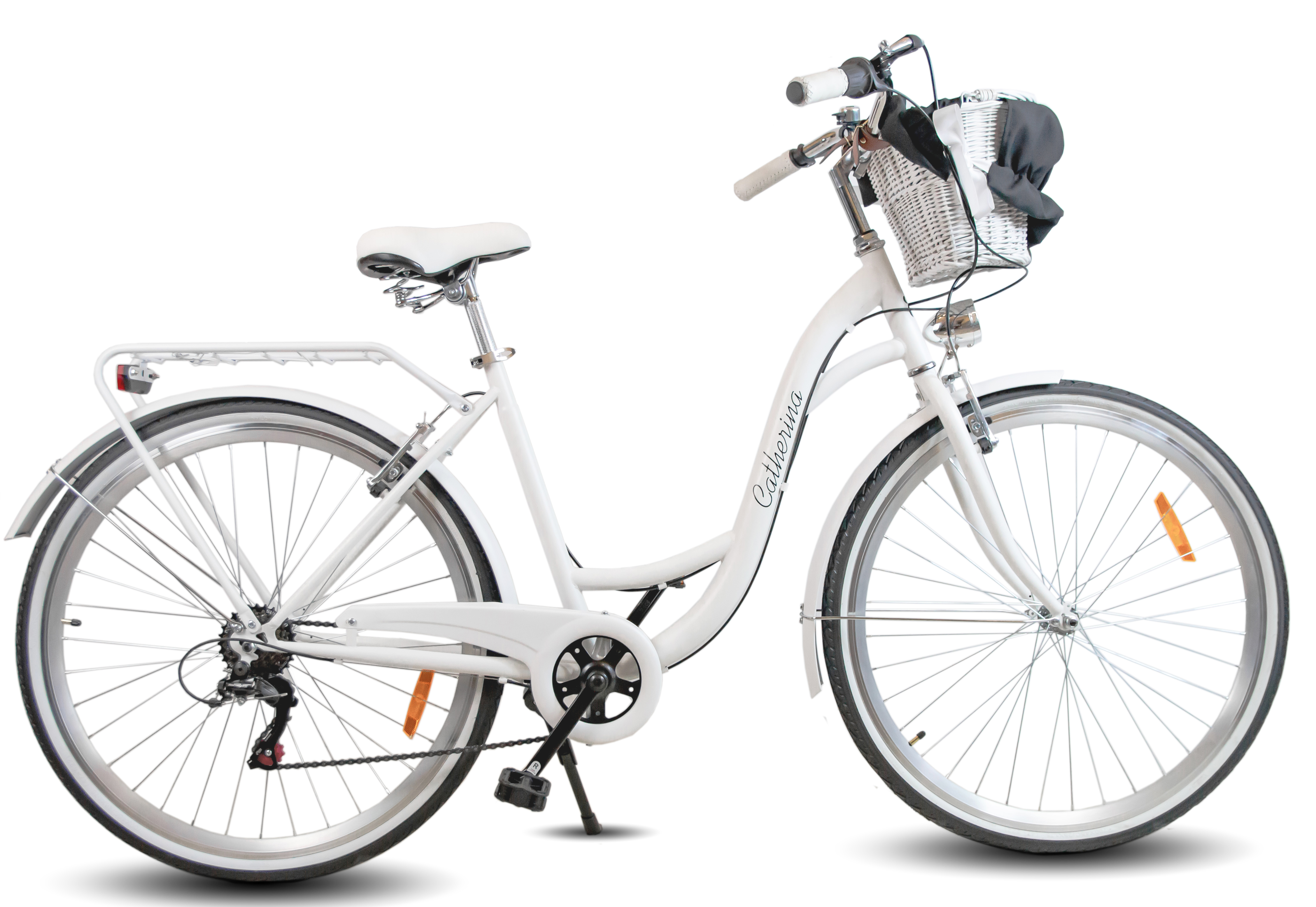 ROWER DAMSKI BIAŁY MIEJSKI CATHERINA  26 SHIMANO  DAMKA KOSZ + WKŁAD GRATIS