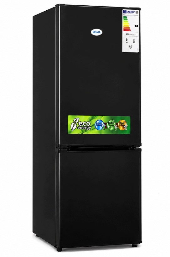Lodówka Lodówko Zamrażarka Chłodziarka 146cm 162L Czarna 41dB Low Frost